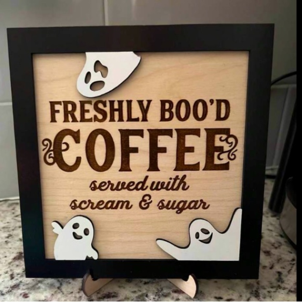 Coffee Bar Halloween Sign
